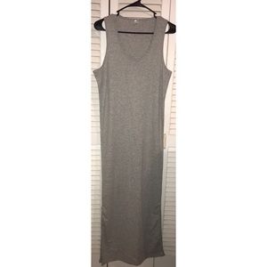 Gray Racer Back Maxi Dress